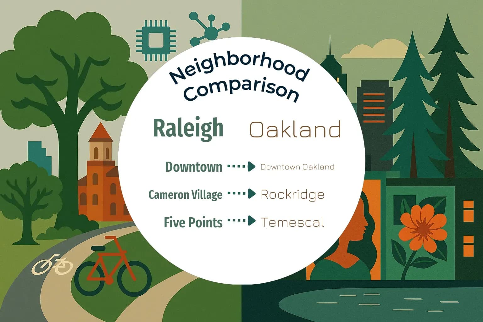 Raleigh vs Oakland Neighborhood Comparison
