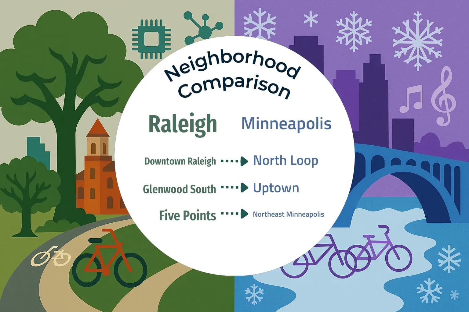 Raleigh vs Minneapolis Neighborhood Comparison
