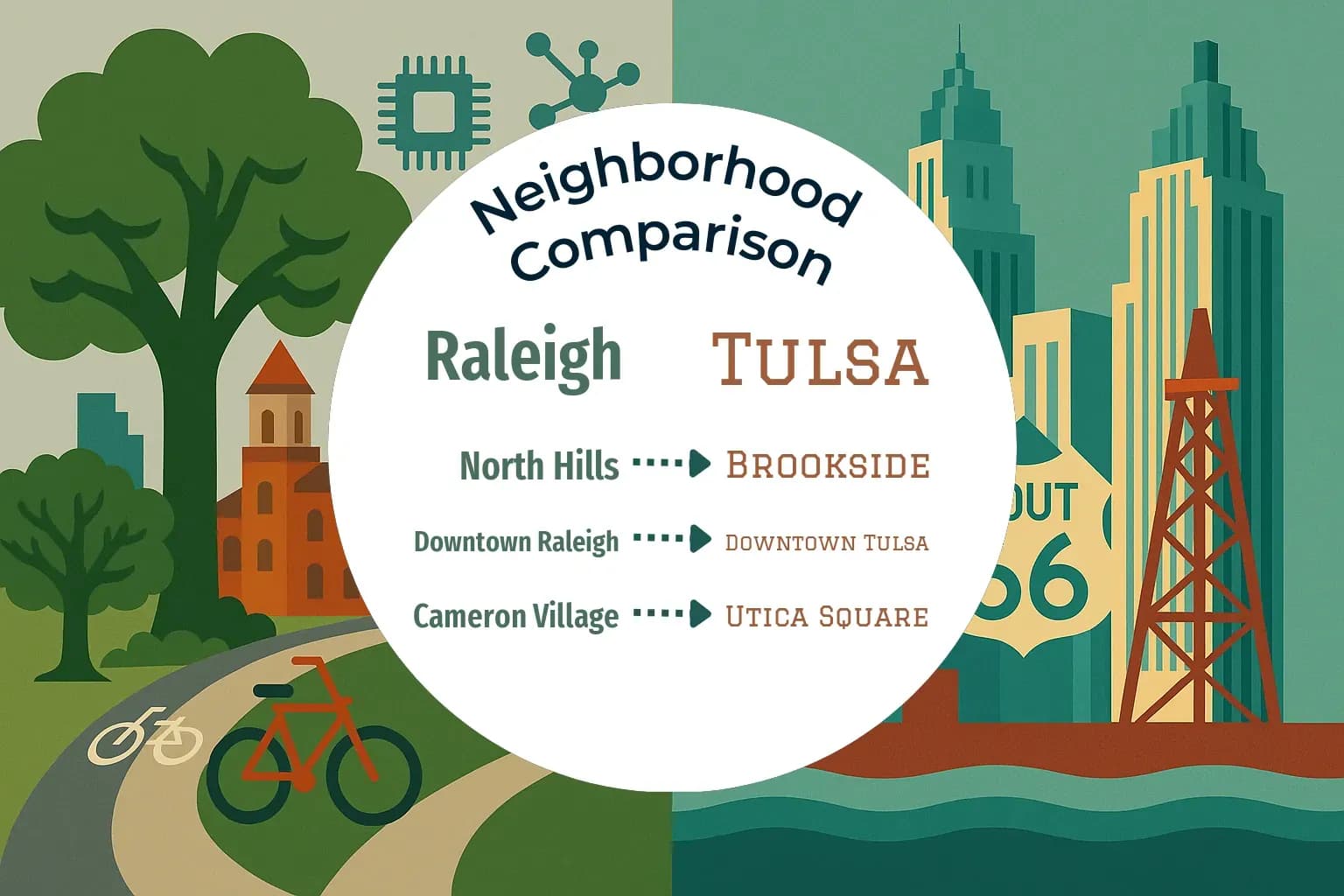 Raleigh vs Tulsa Neighborhood Comparison