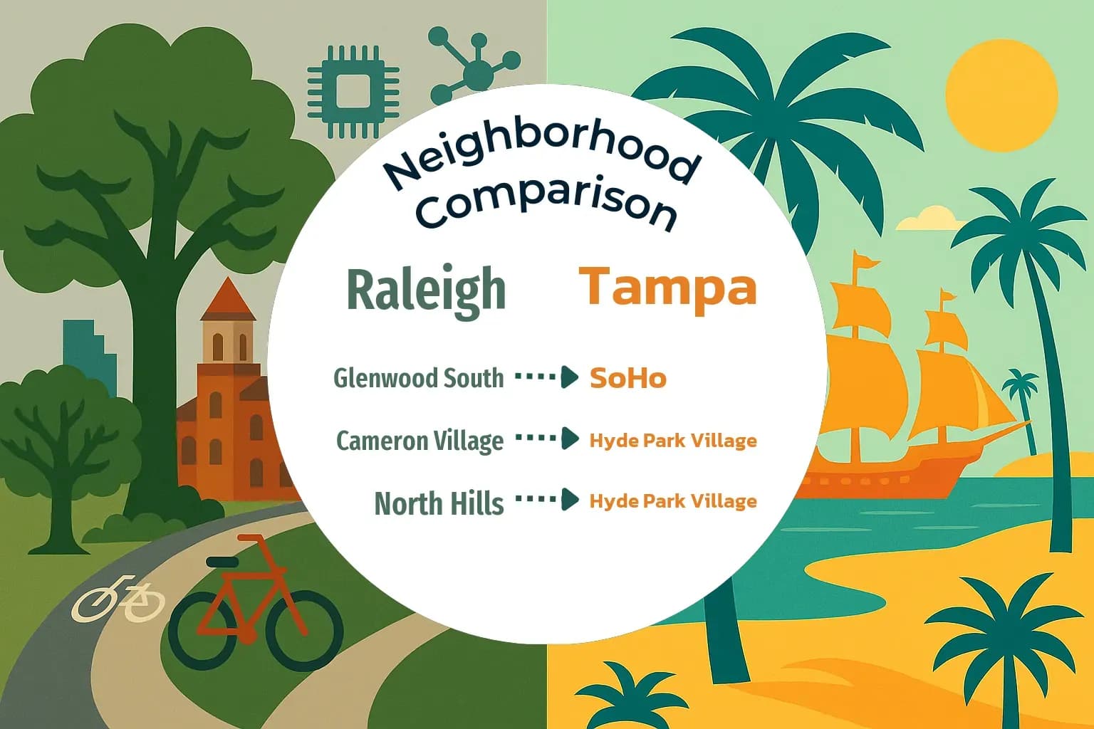 Raleigh vs Tampa Neighborhood Comparison