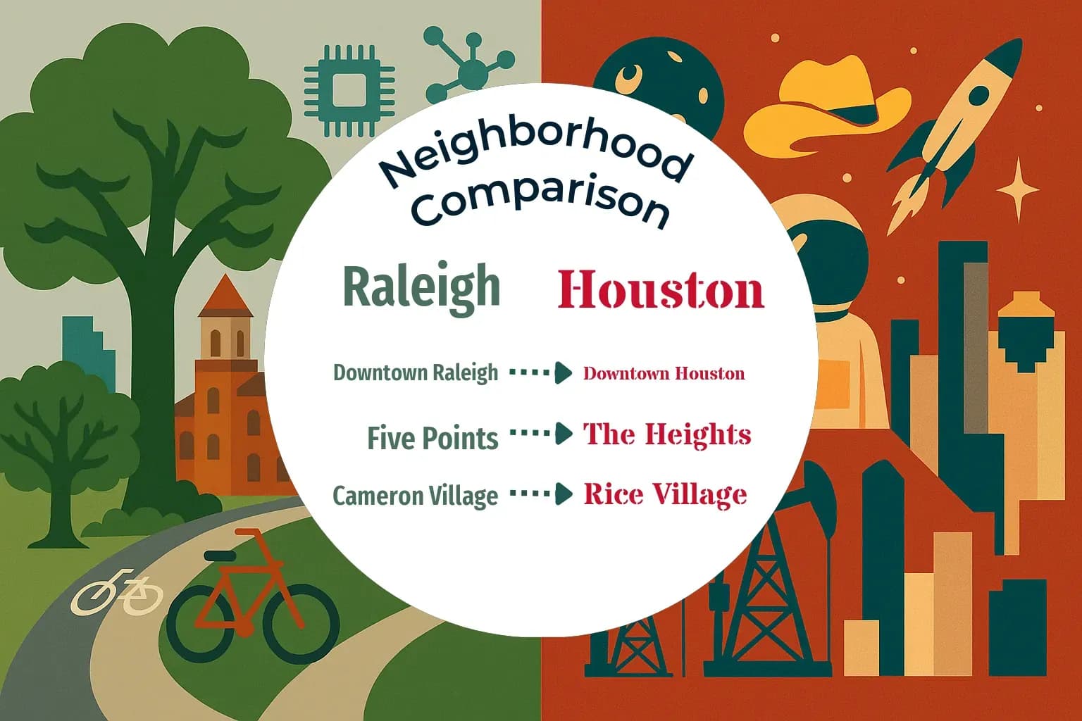 Raleigh vs Houston Neighborhood Comparison