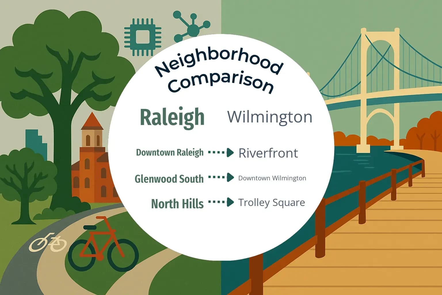 Raleigh vs Wilmington Neighborhood Comparison