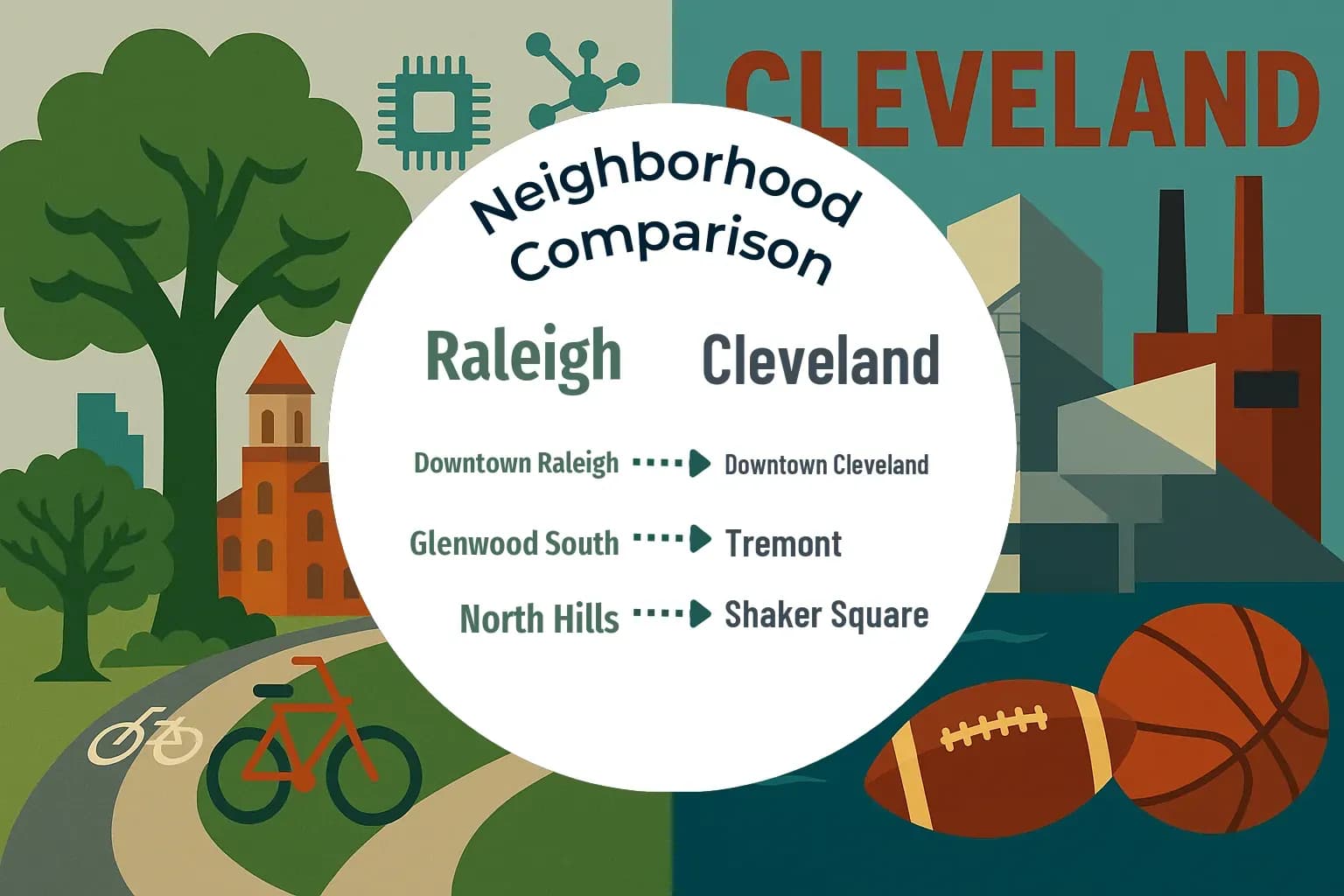 Raleigh vs Cleveland Neighborhood Comparison