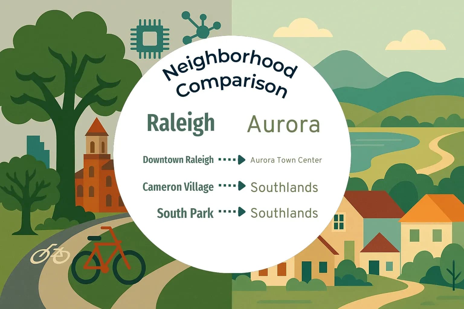 Raleigh vs Aurora Neighborhood Comparison