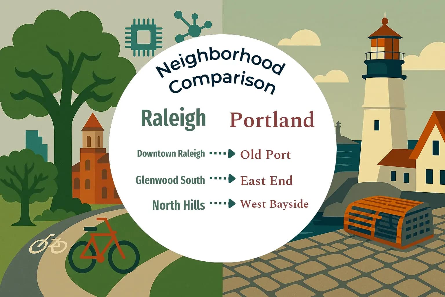 Raleigh vs Portland Neighborhood Comparison