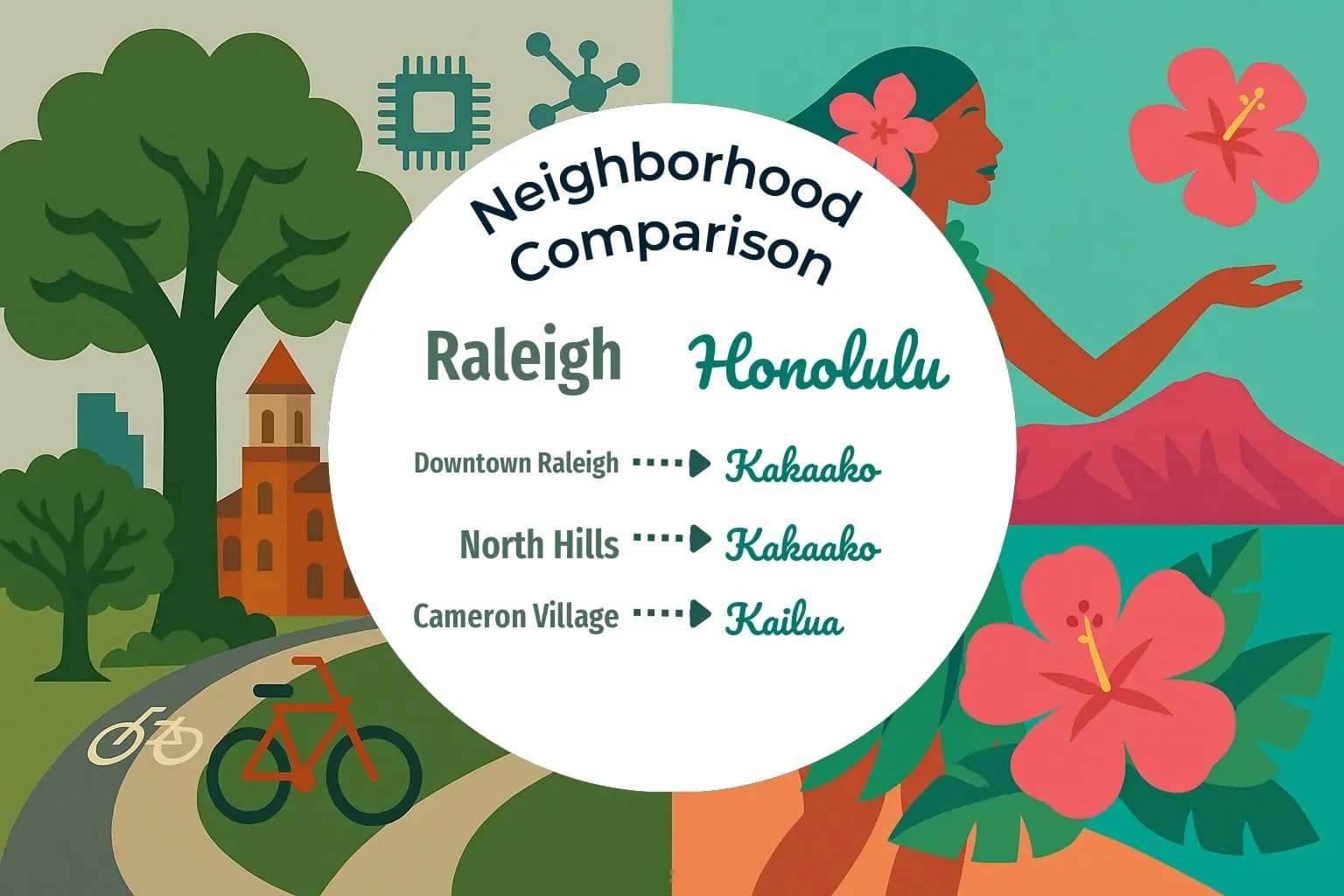 Raleigh vs Honolulu Neighborhood Comparison