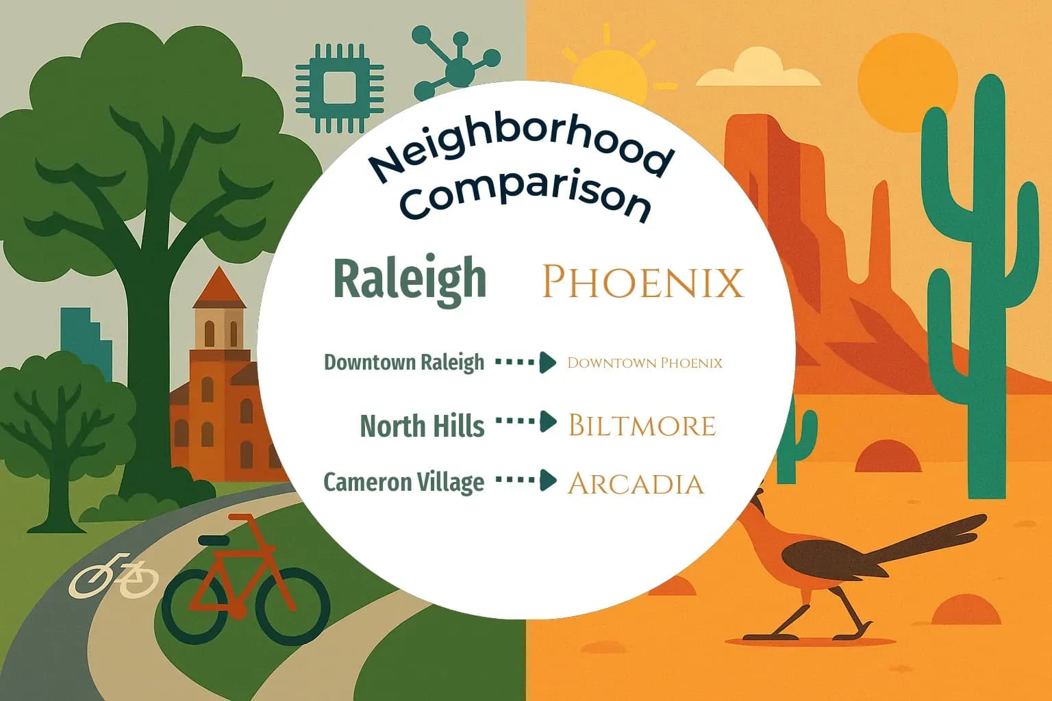 Raleigh vs Phoenix Neighborhood Comparison