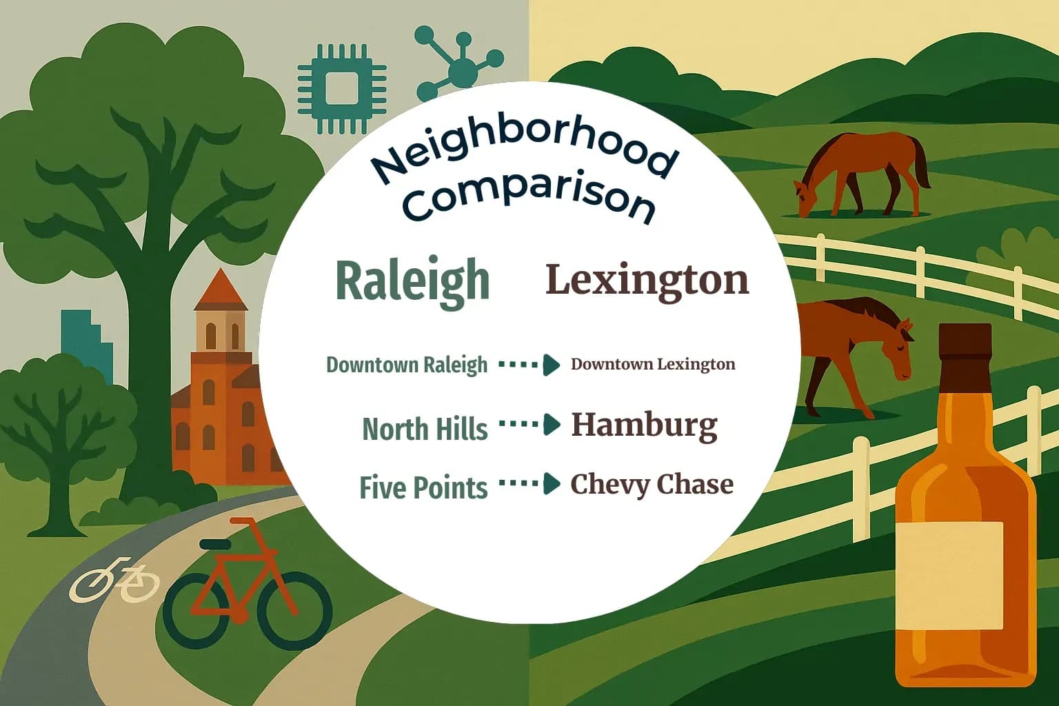 Raleigh vs Lexington Neighborhood Comparison