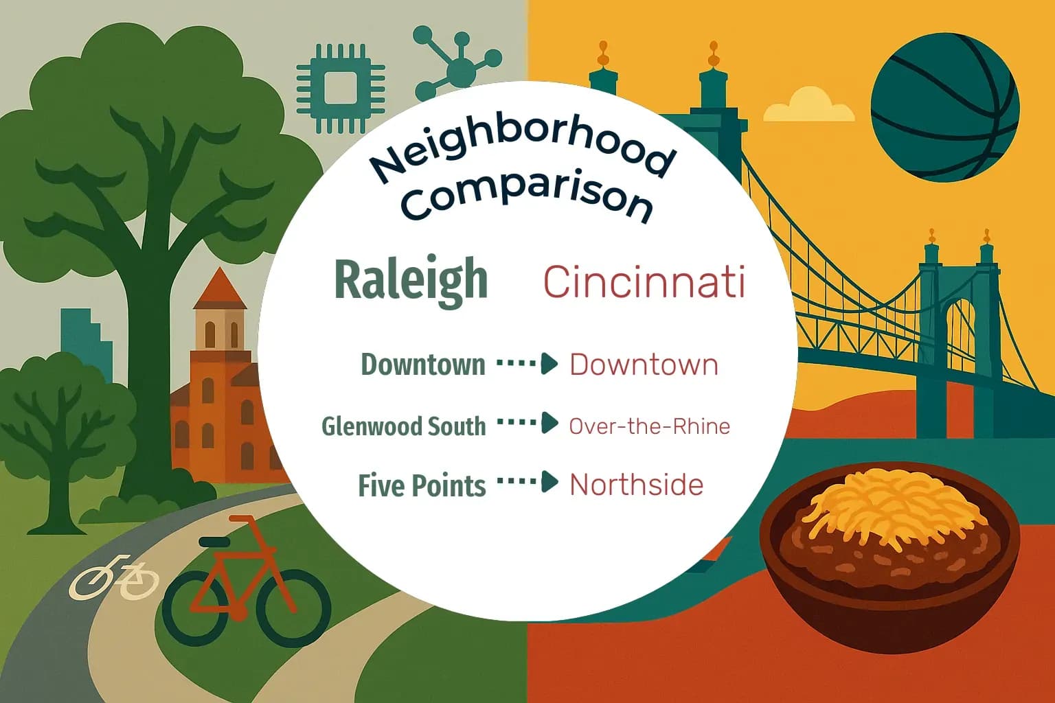 Raleigh vs Cincinnati Neighborhood Comparison