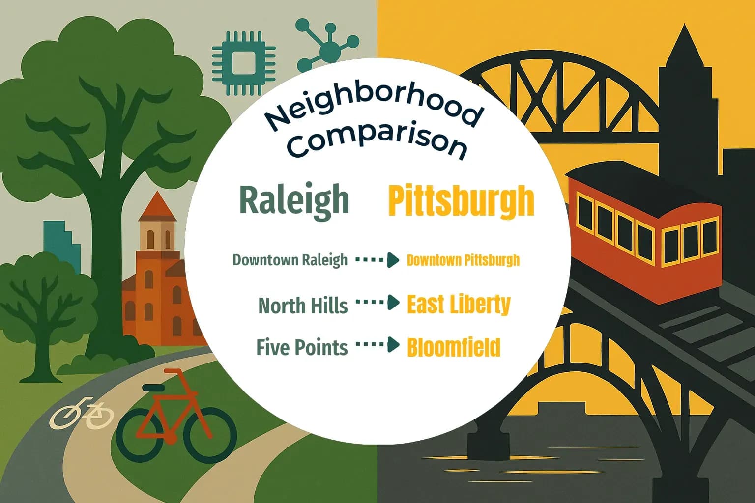 Raleigh vs Pittsburgh Neighborhood Comparison