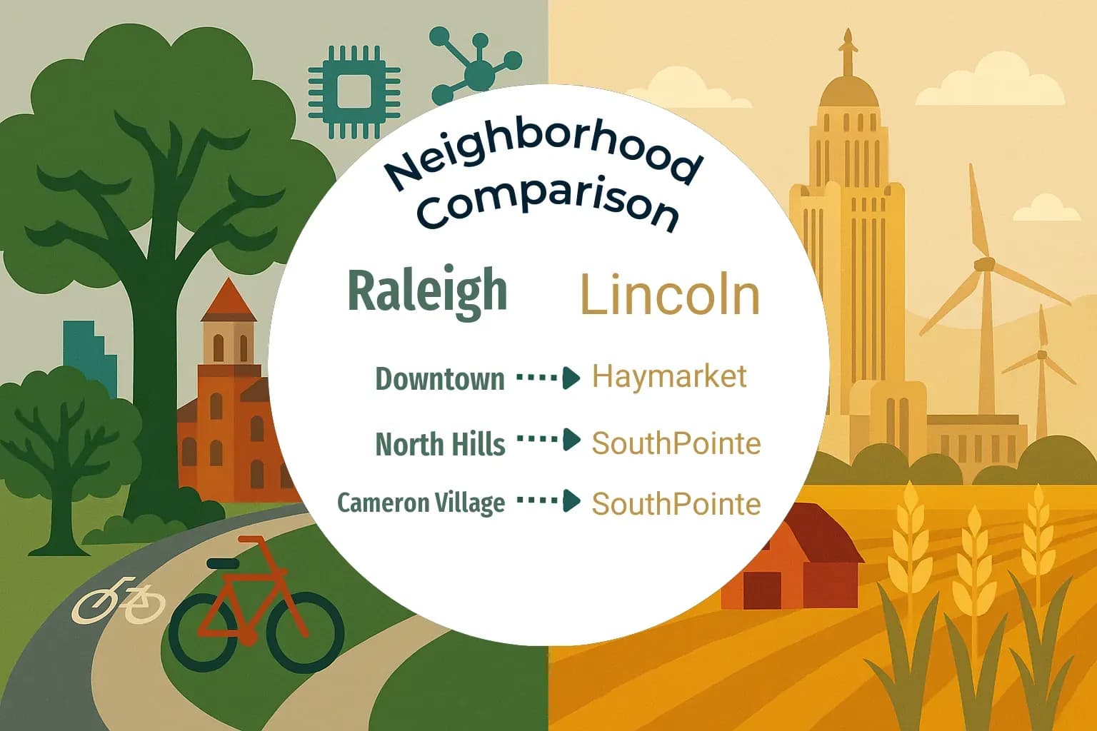 Raleigh vs Lincoln Neighborhood Comparison