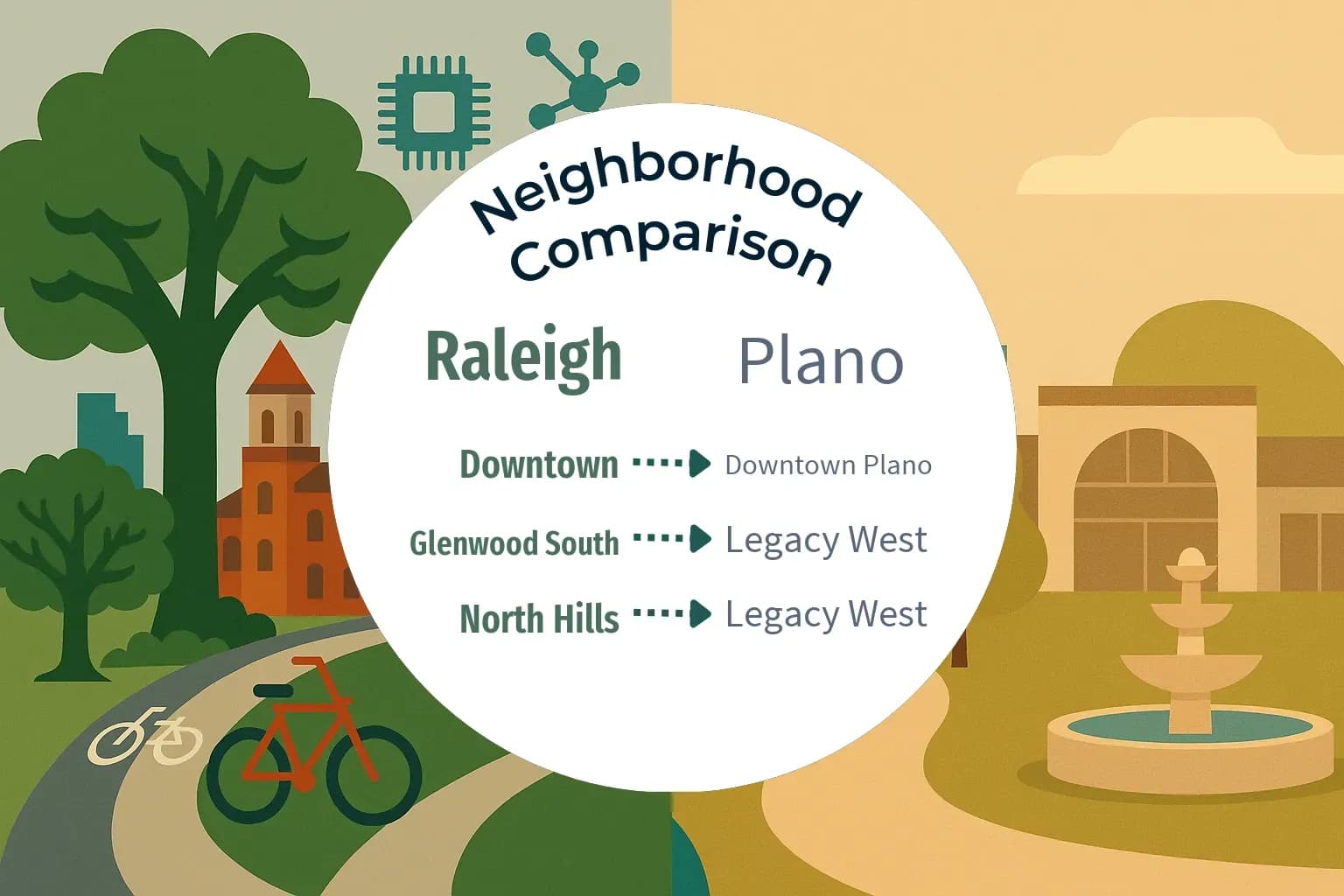 Raleigh vs Plano Neighborhood Comparison
