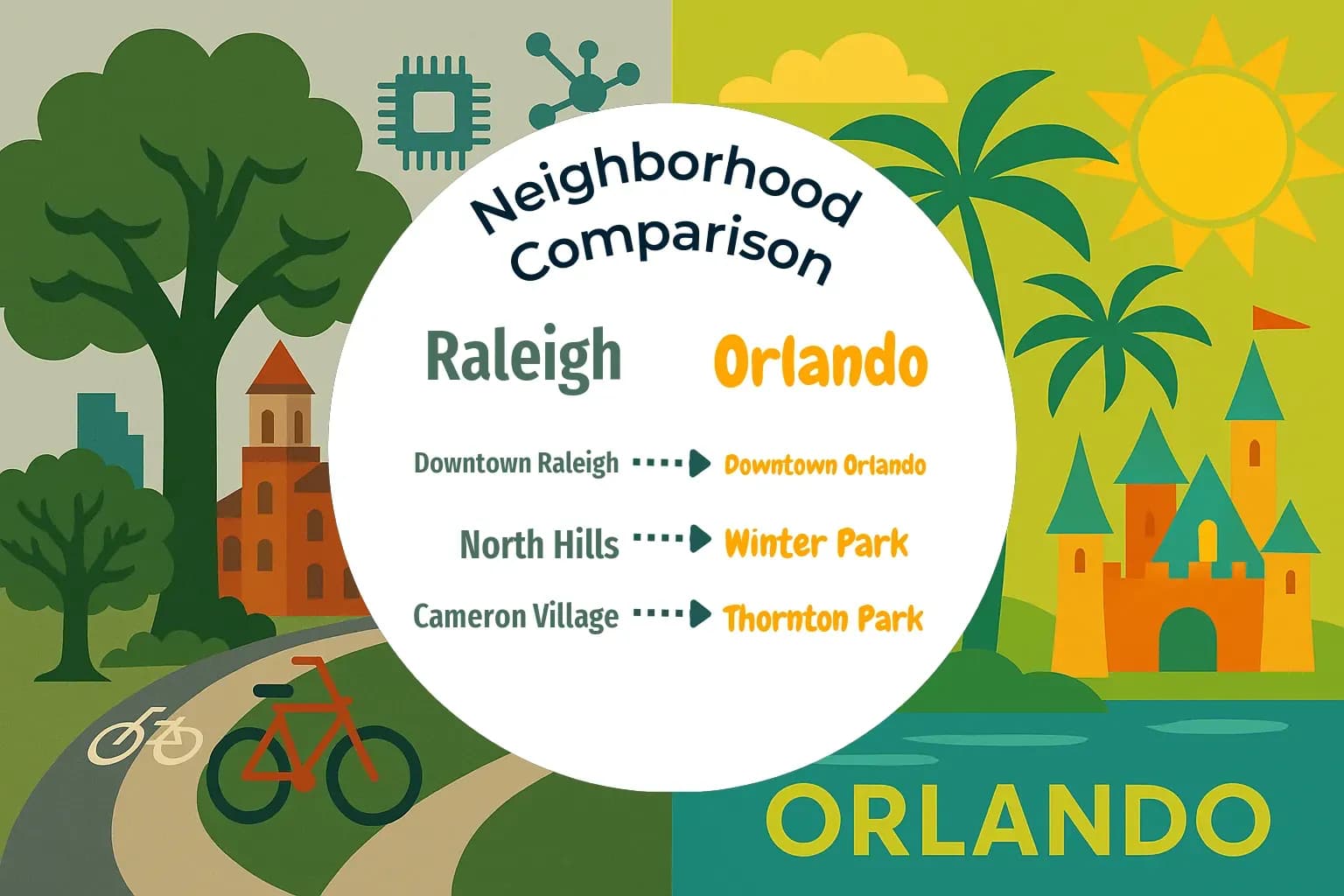 Raleigh vs Orlando Neighborhood Comparison