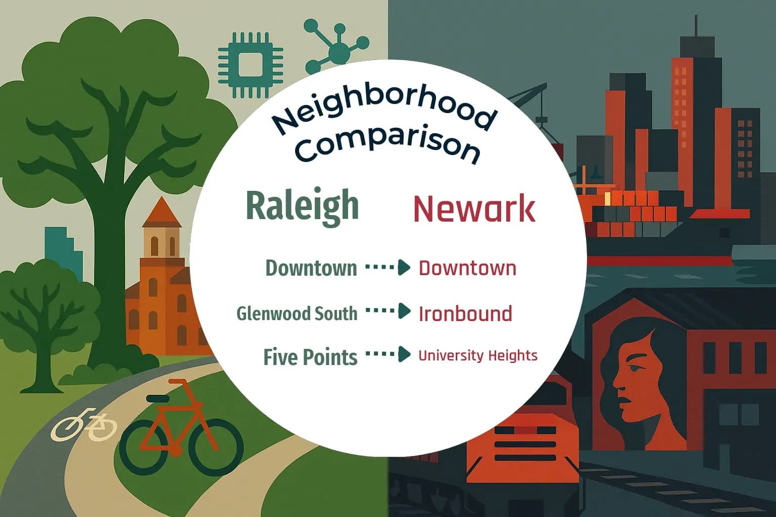 Raleigh vs Newark Neighborhood Comparison
