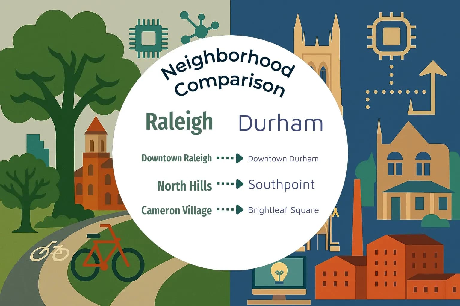 Raleigh vs Durham Neighborhood Comparison