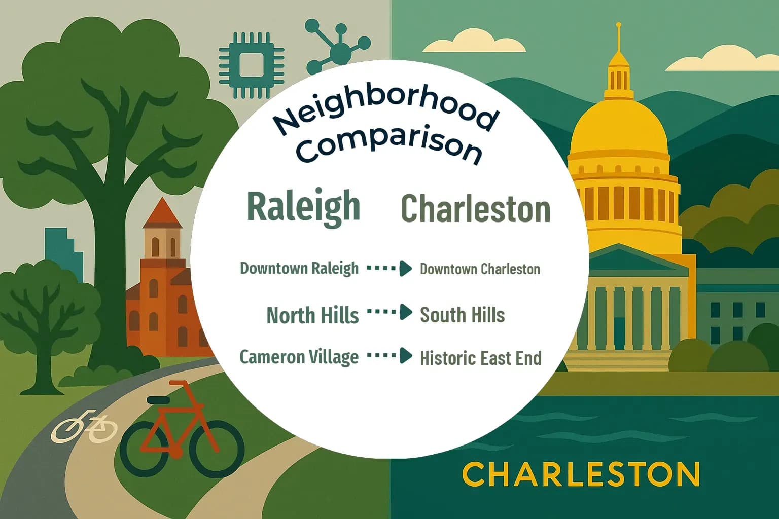 Raleigh vs Charleston Neighborhood Comparison
