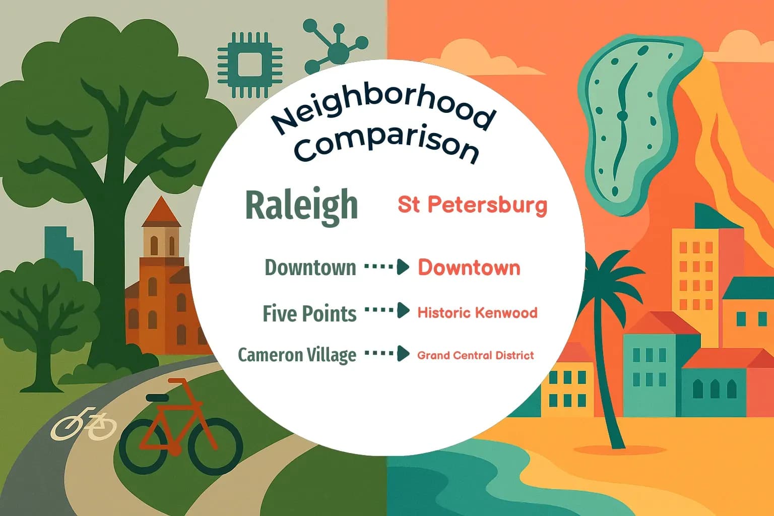Raleigh vs St. Petersburg Neighborhood Comparison