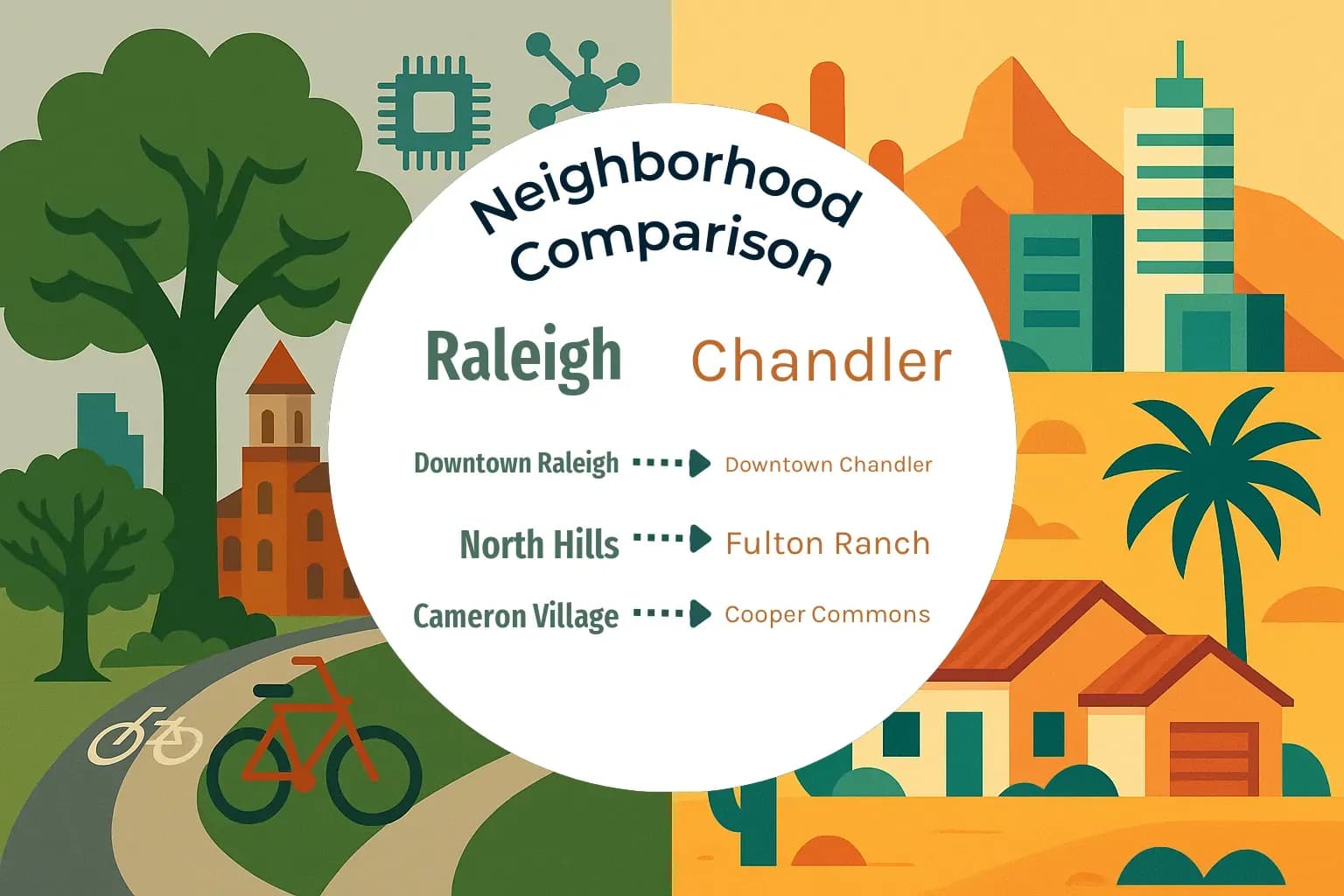 Raleigh vs Chandler Neighborhood Comparison