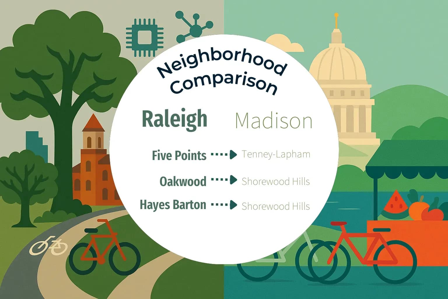 Raleigh vs Madison Neighborhood Comparison