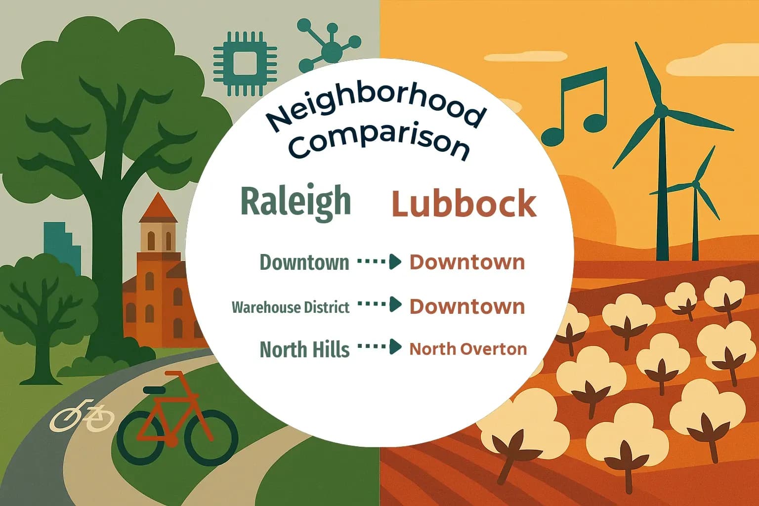 Raleigh vs Lubbock Neighborhood Comparison