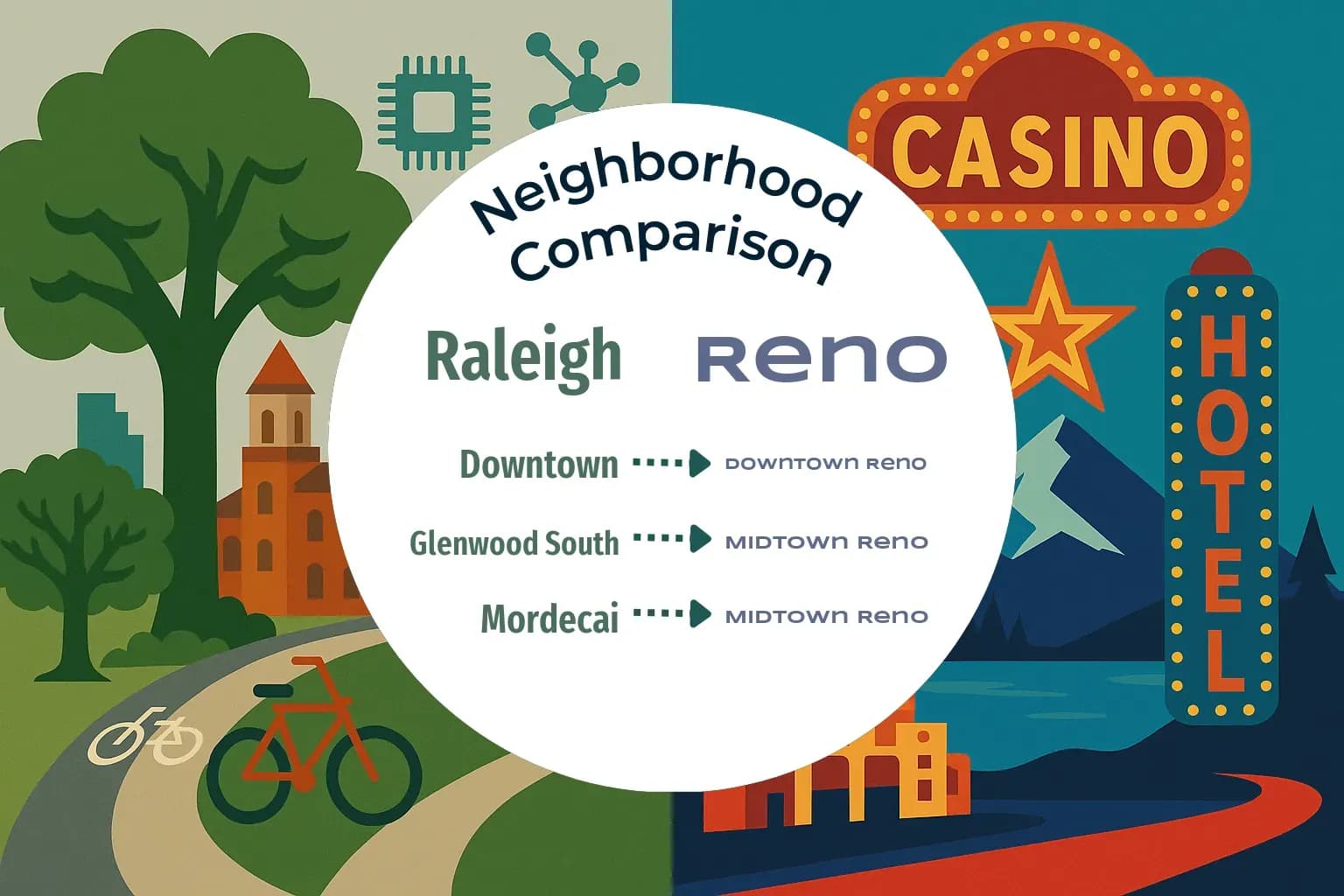 Raleigh vs Reno Neighborhood Comparison