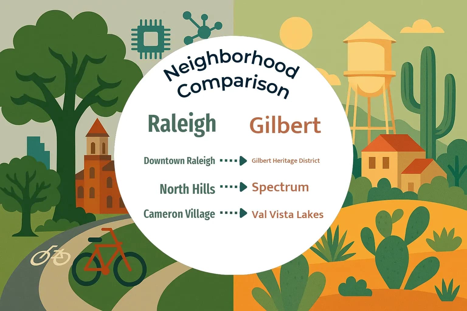 Raleigh vs Gilbert Neighborhood Comparison