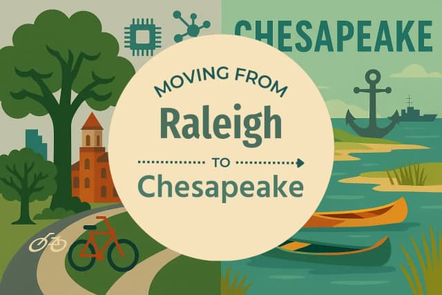 Moving from Raleigh to Chesapeake