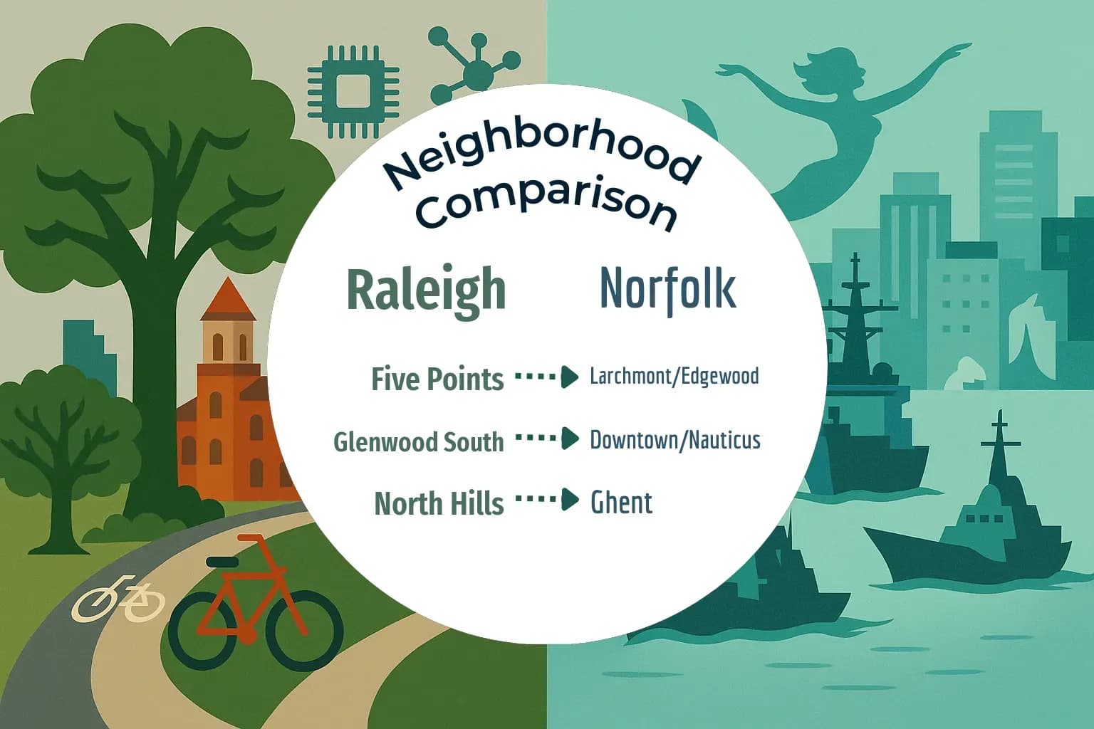 Raleigh vs Norfolk Neighborhood Comparison
