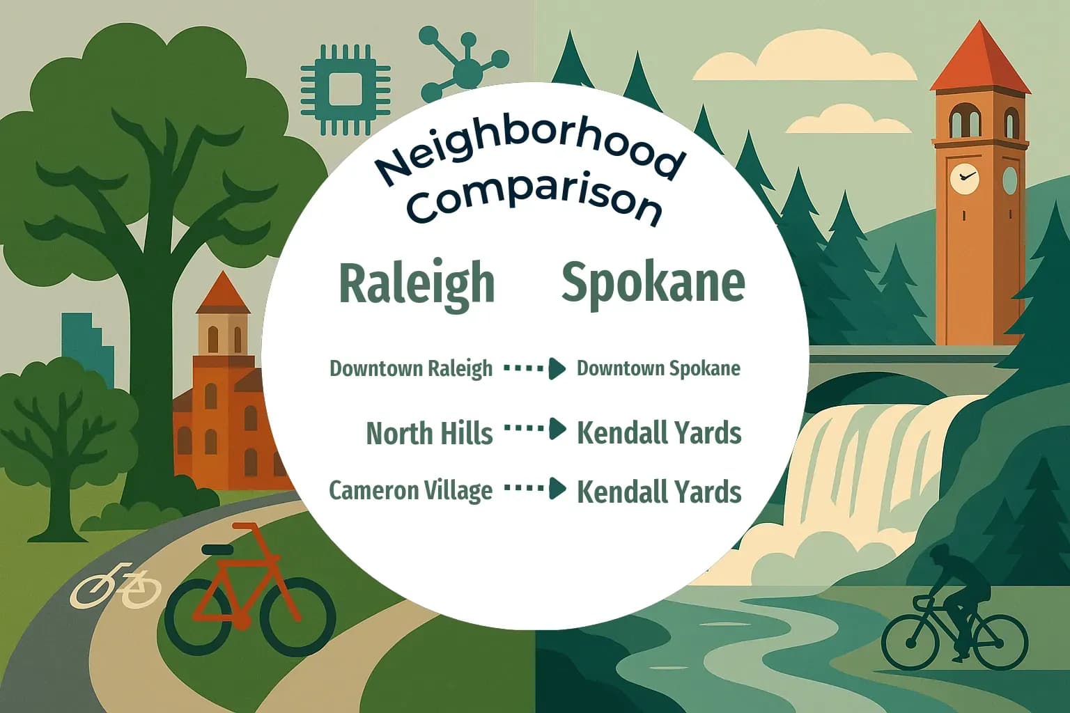 Raleigh vs Spokane Neighborhood Comparison