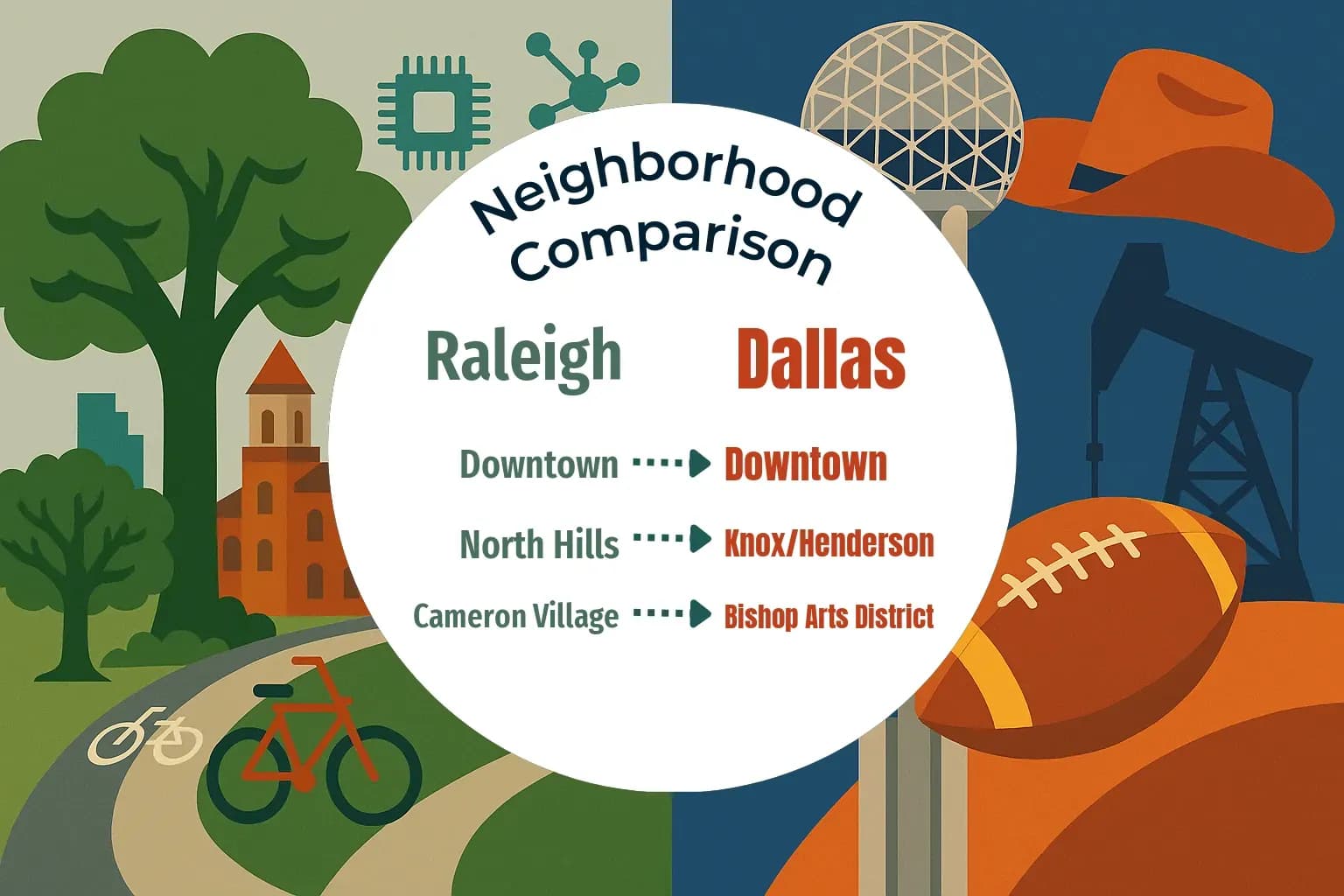 Raleigh vs Dallas Neighborhood Comparison