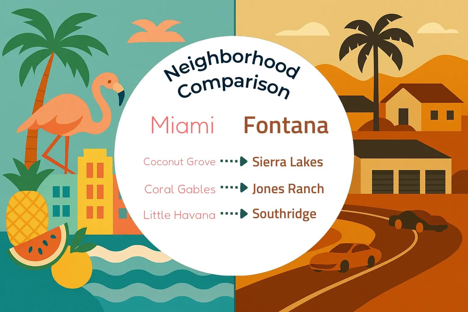 Miami vs Fontana Neighborhood Comparison