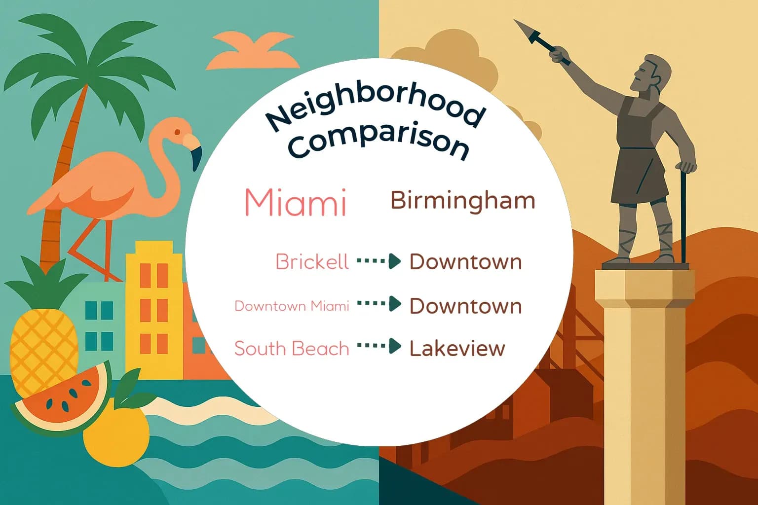 Miami vs Birmingham Neighborhood Comparison
