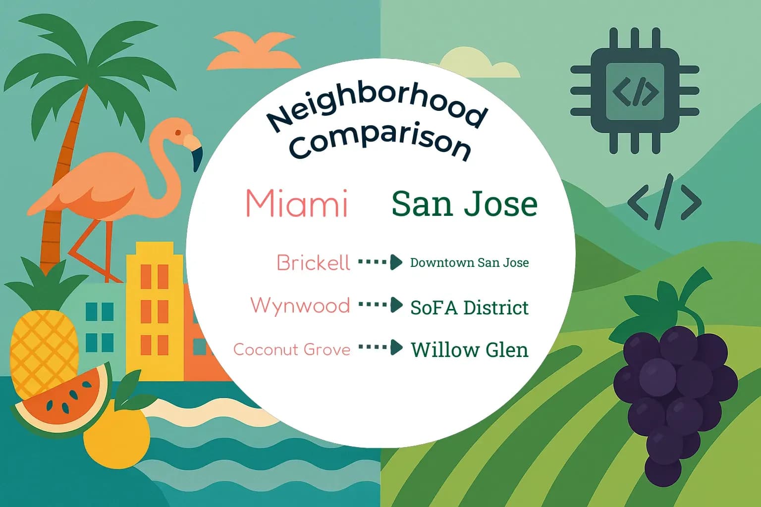 Miami vs San Jose Neighborhood Comparison
