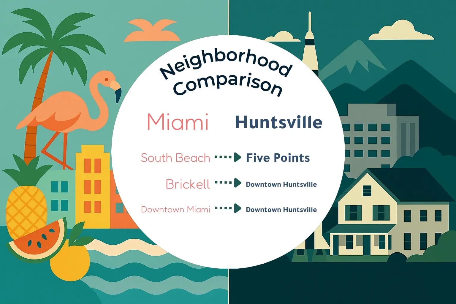 Miami vs Huntsville Neighborhood Comparison