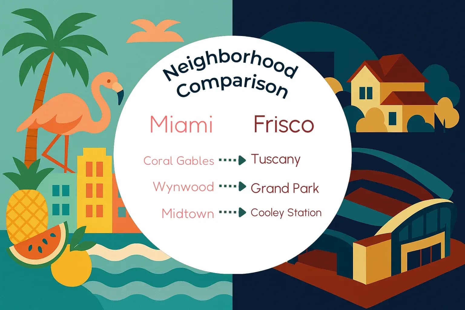 Miami vs Frisco Neighborhood Comparison