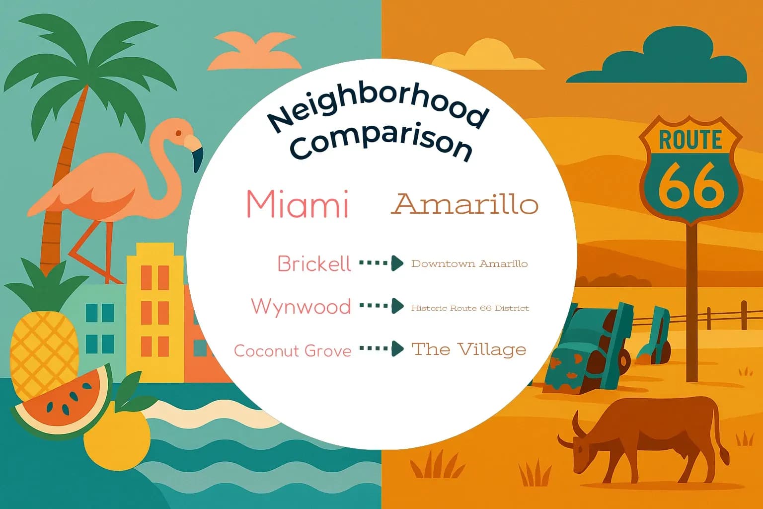 Miami vs Amarillo Neighborhood Comparison
