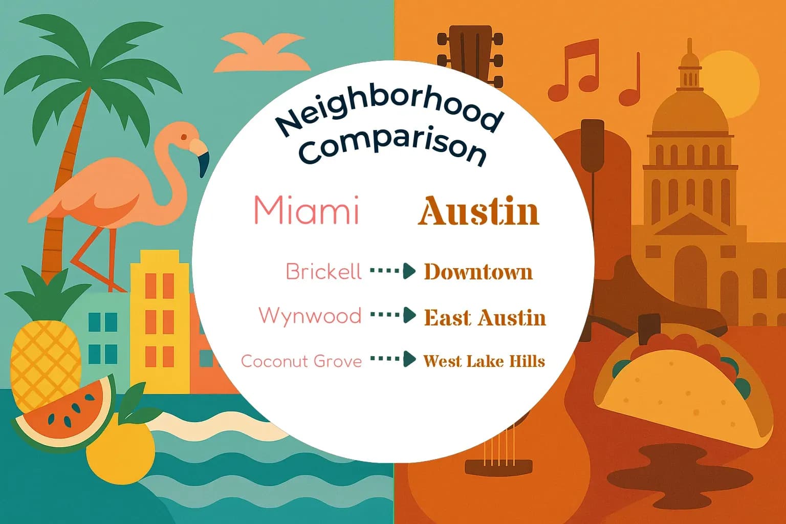 Miami vs Austin Neighborhood Comparison