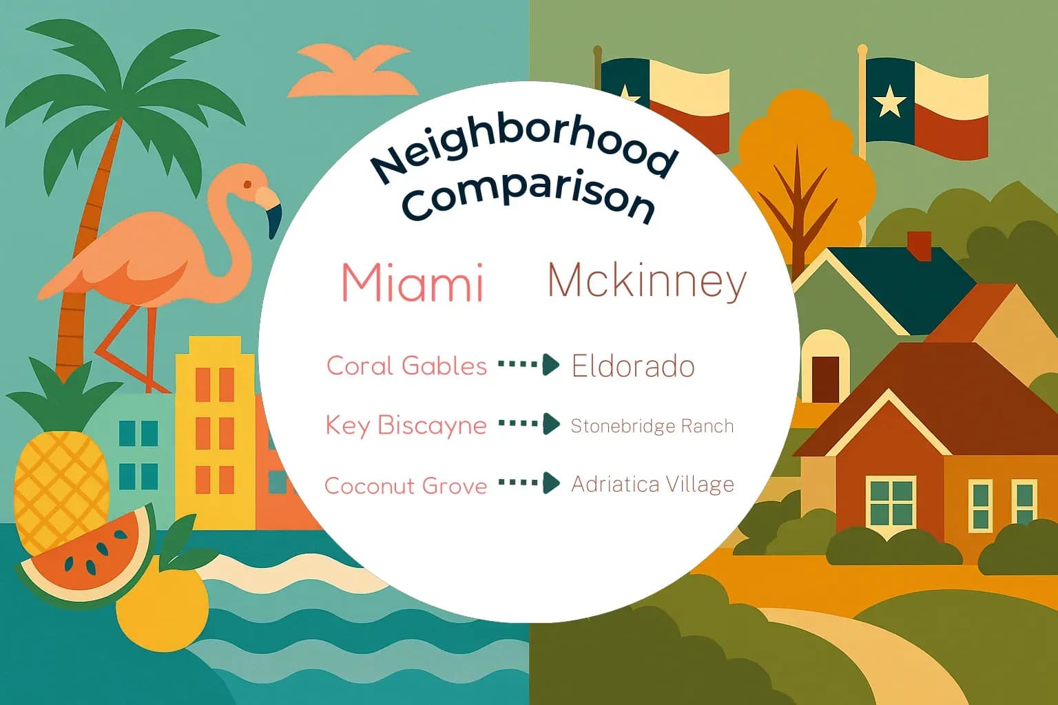 Miami vs Mckinney Neighborhood Comparison