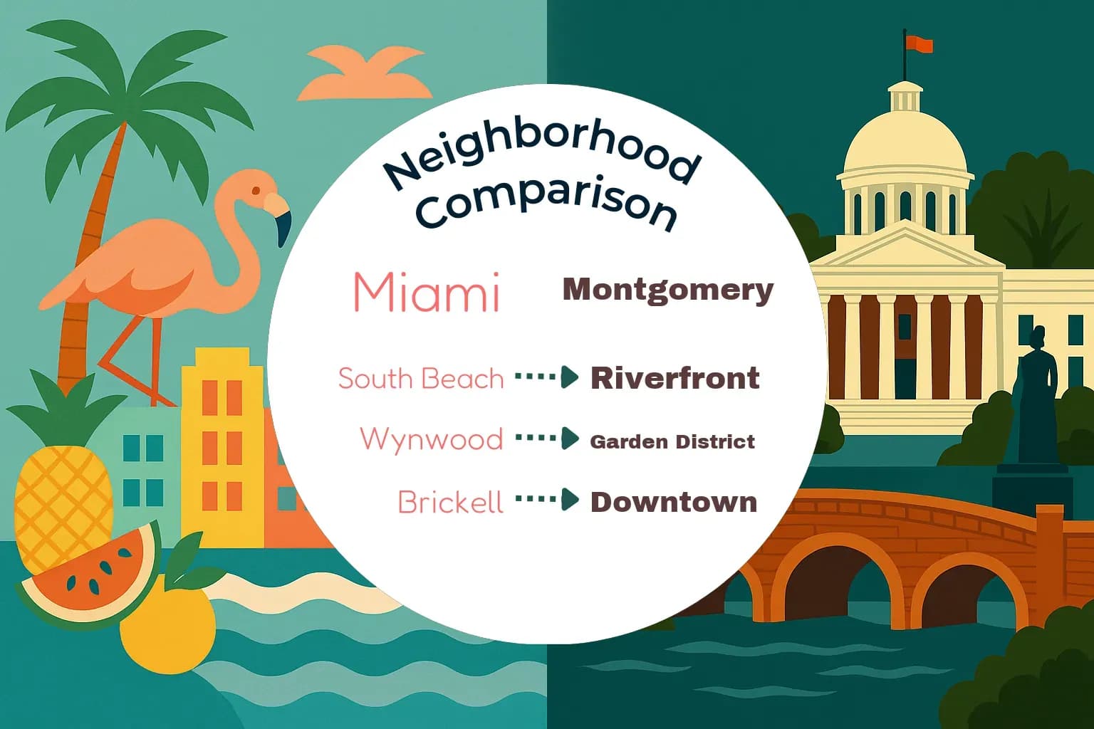 Miami vs Montgomery Neighborhood Comparison