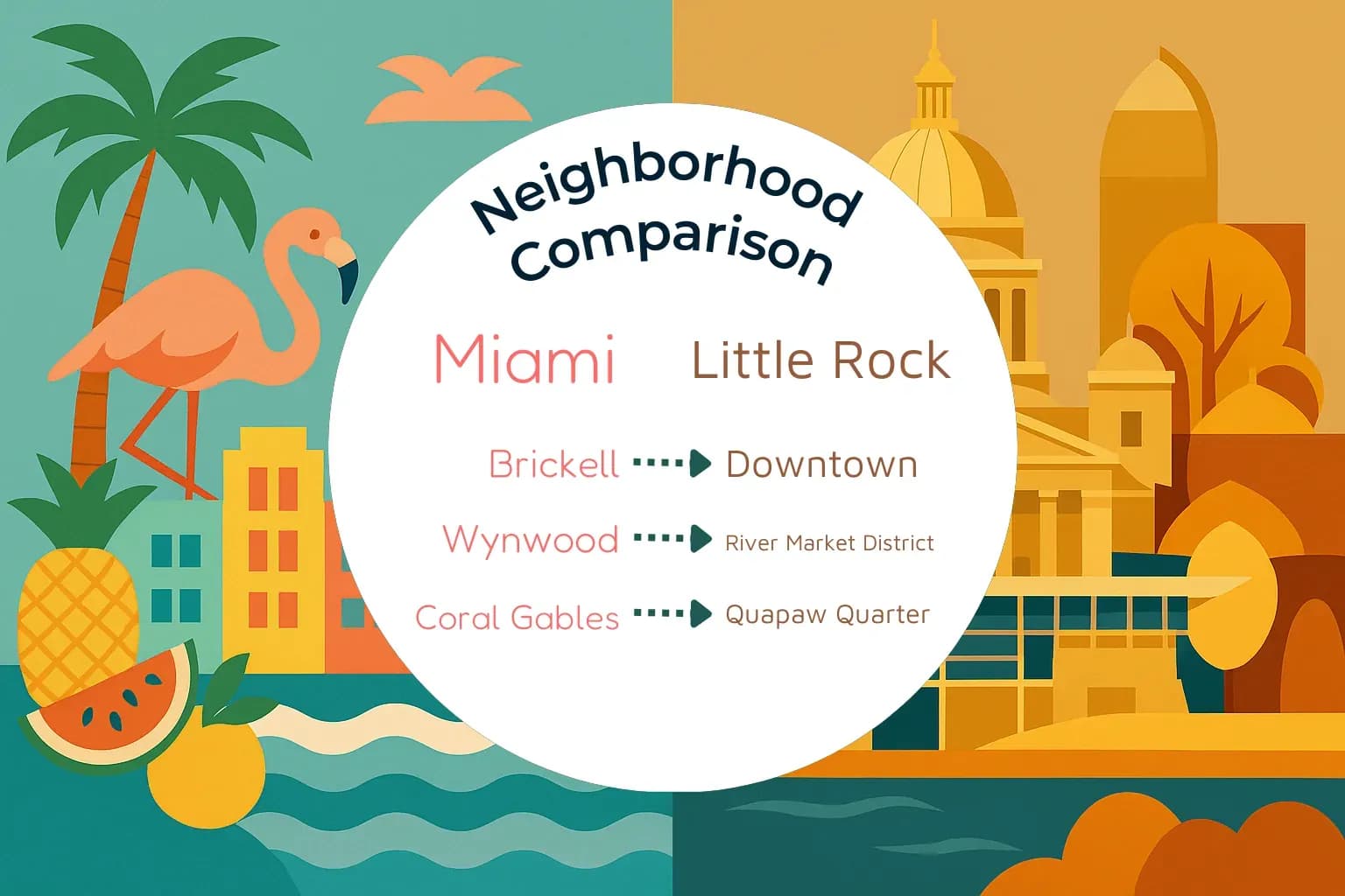 Miami vs Little Rock Neighborhood Comparison