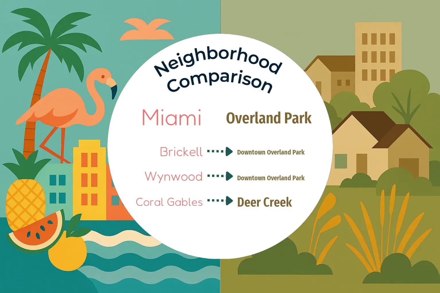 Miami vs Overland Park Neighborhood Comparison