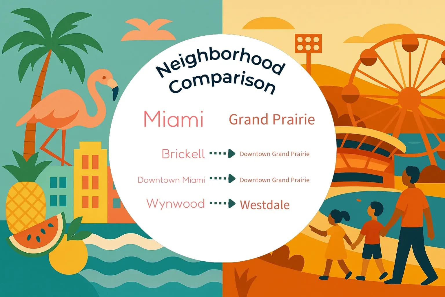 Miami vs Grand Prairie Neighborhood Comparison