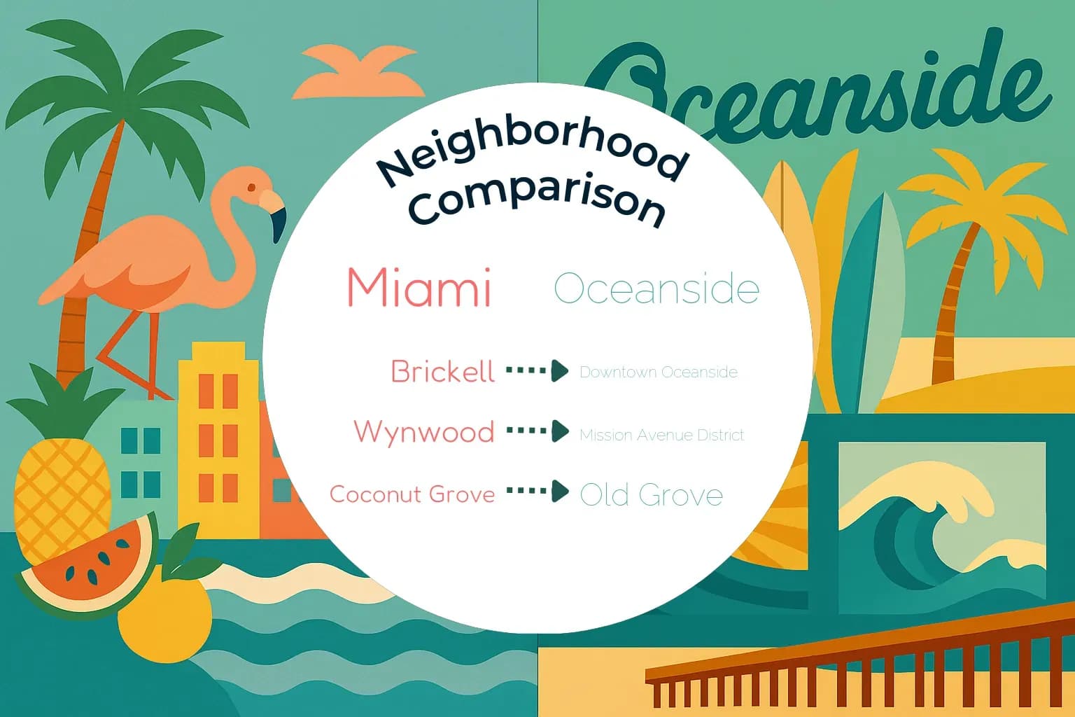 Miami vs Oceanside Neighborhood Comparison
