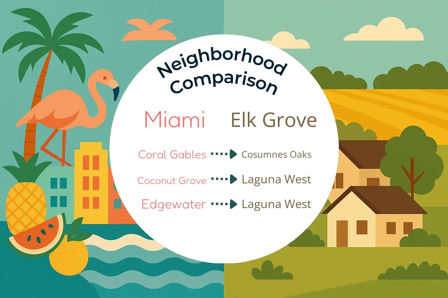 Miami vs Elk Grove Neighborhood Comparison