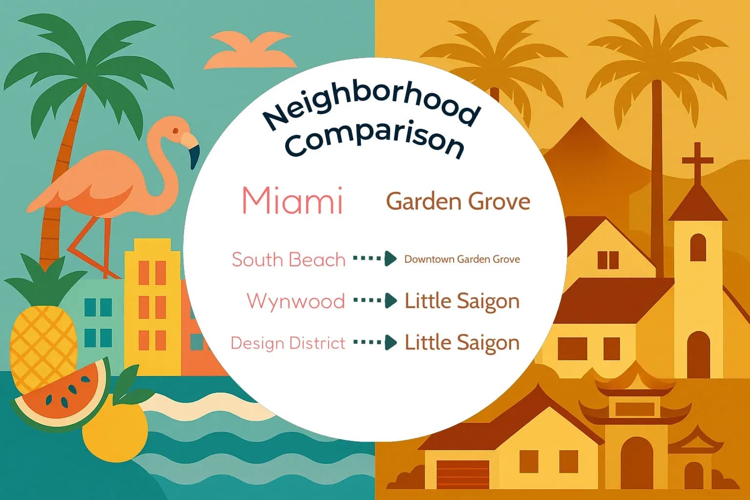 Miami vs Garden Grove Neighborhood Comparison
