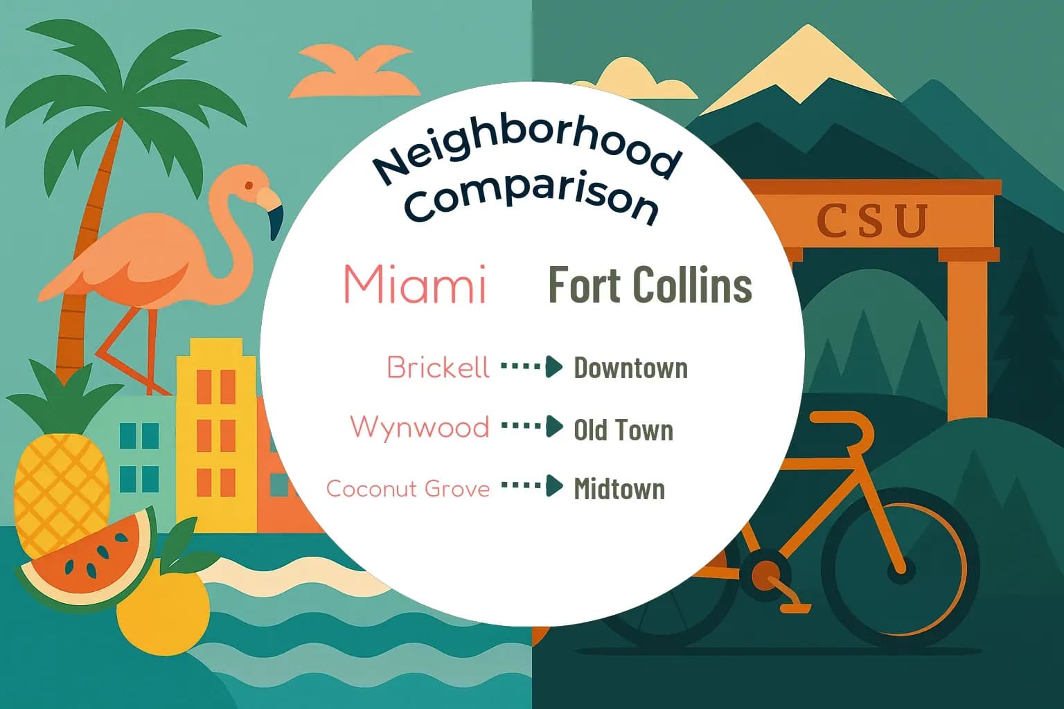 Miami vs Fort Collins Neighborhood Comparison