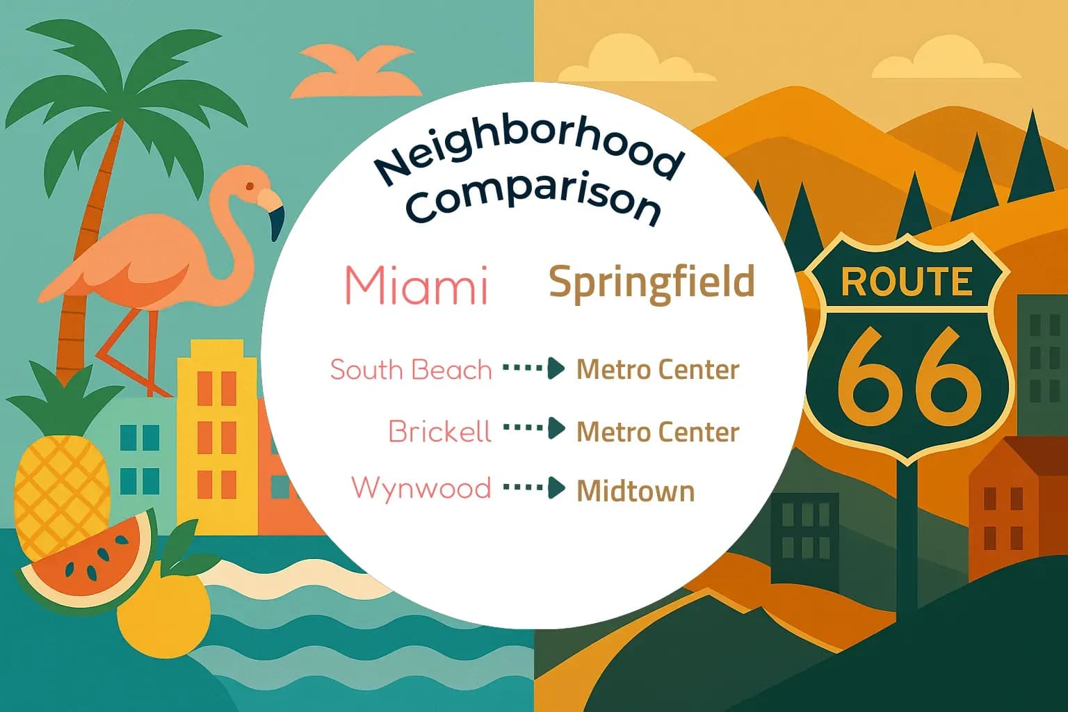 Miami vs Springfield Neighborhood Comparison