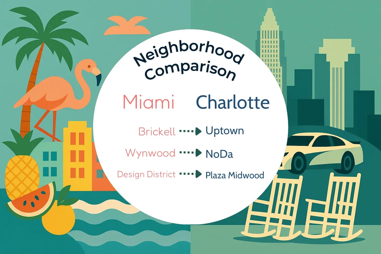Miami vs Charlotte Neighborhood Comparison