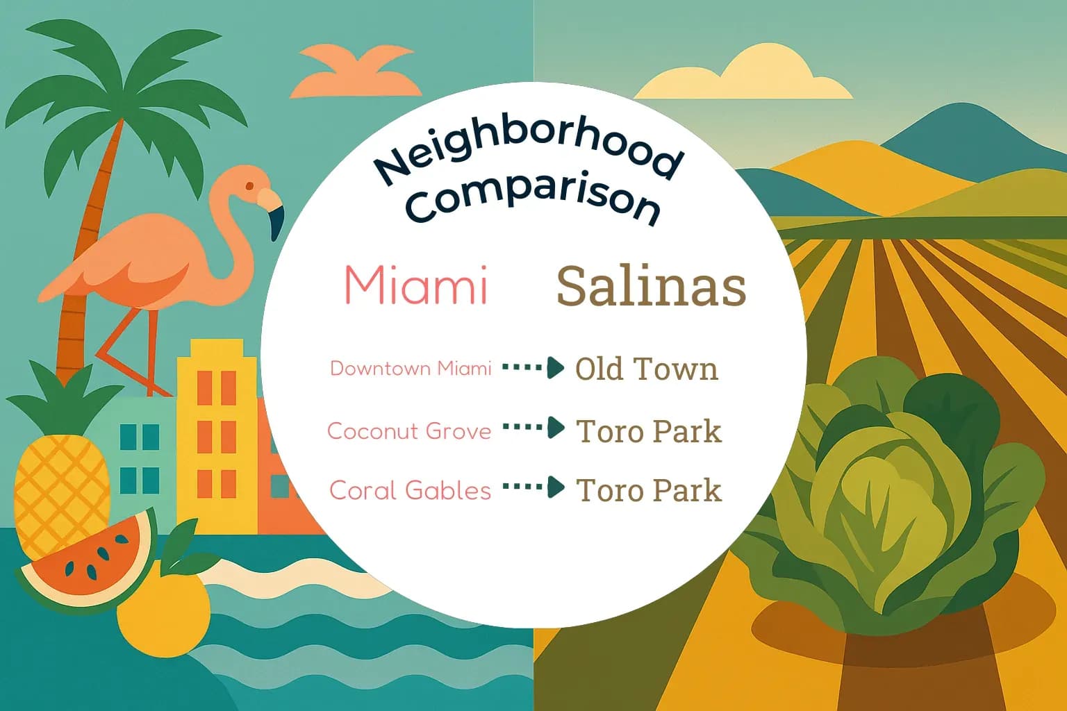 Miami vs Salinas Neighborhood Comparison