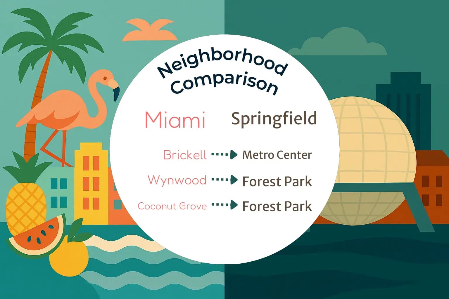 Miami vs Springfield Neighborhood Comparison